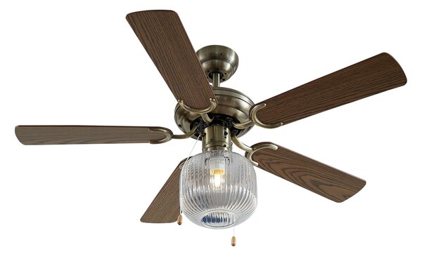 Stropni ventilator mjed s drvom 107,5 cm s poteznim prekidačem - Mistral Karel