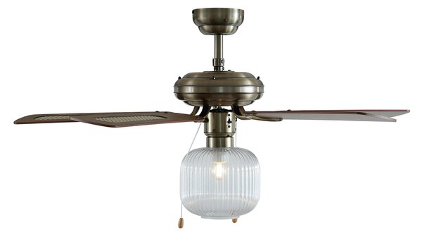 Stropni ventilator mjed s drvom 107,5 cm s poteznim prekidačem - Mistral Karel