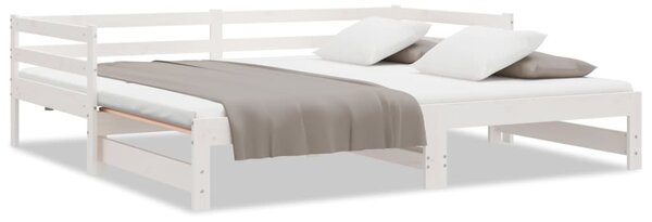 Dnevni krevet na izvlačenje bez madraca bijeli 80x200 cm - Bijela / 80 x 200 cm