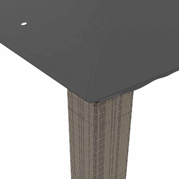 Sjenica s dvostrukim krovom antracit 2,94 x 2,94 čelična - Antracitno siva / 2.94 x 2.94 m