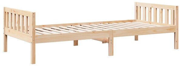 Dječji krevet bez madraca 90 x 200 cm od masivne borovine - Smeđa / 90 x 200 cm