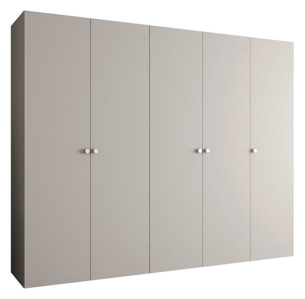 Ormar za garderobu 250 cm Parna 1 (kašmir + srebrna)