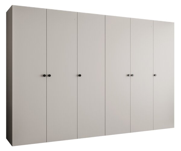 Ormar za garderobu 300 cm Parna 1 (kašmir + crna)