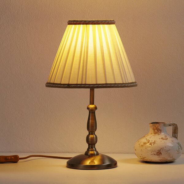 ORION Stolna lampa Rosella visine 40 cm, Bronca / stari mesing, Dnevni boravak/blagovaonica, Metal