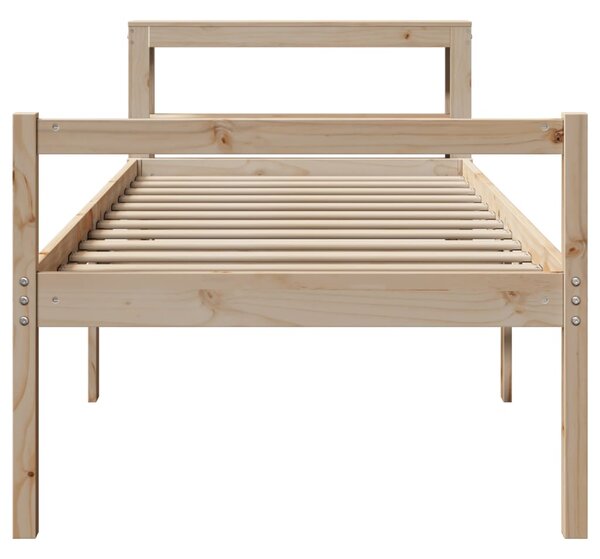 Krevet za starije s uzglavljem 75x190 cm od borovine - Smeđa / 75 x 190 cm