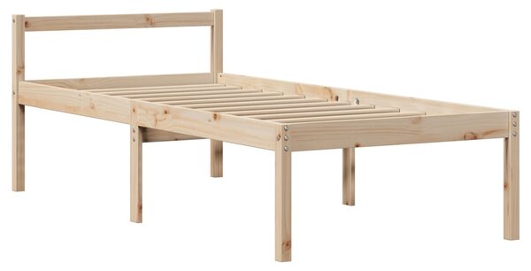 Krevet za starije s uzglavljem 75x190 cm od borovine - Smeđa / 75 x 190 cm