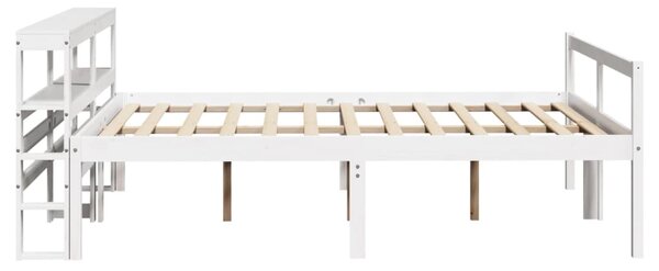 Krevet za starije s uzglavljem bijeli 150 x 200 cm borovina - Bijela / 150 x 200 cm