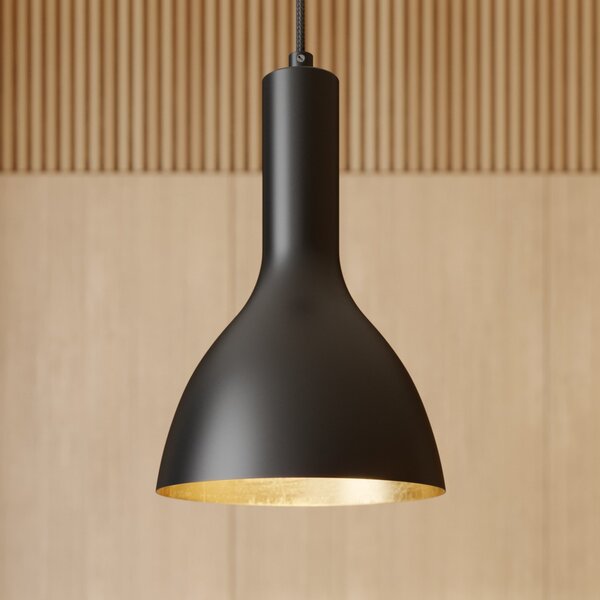 Arcchio viseća lampa Cosmina, 1 žarulja, crna, metalna, prigušiva, Crno, Kuhinja, Metal