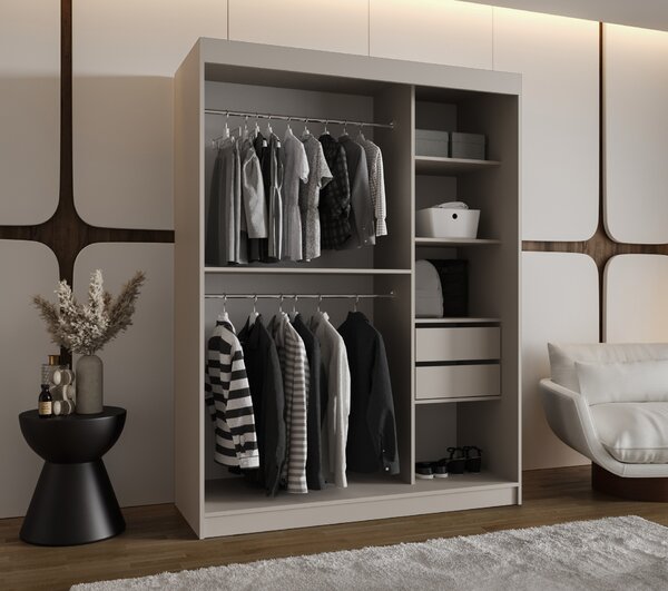 Zondo.hr Ormar za garderobu 150 cm Boomer 3 (kašmir) (s rasvjetom). Akcija -19%. 1126281