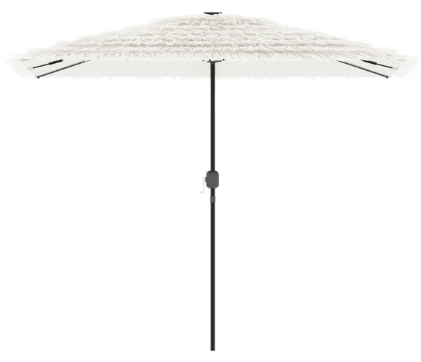 Vrtni suncobran s čeličnom šipkom bijeli 300x200x250 cm - Bijela / 300 x 200 x 250 cm