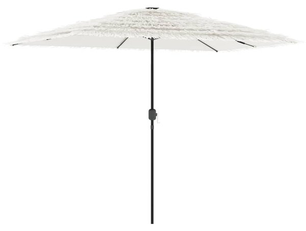 Vrtni suncobran s čeličnom šipkom bijeli 300x200x250 cm - Bijela / 300 x 200 x 250 cm