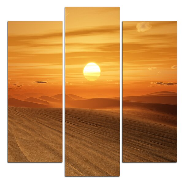 Slika na platnu - Zalazak sunca u pustinji - kvadrat 3917C (75x75 cm)