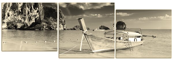 Slika na platnu - Čamac uz obalu - panorama 5910FD (90x30 cm)