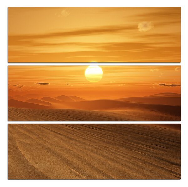 Slika na platnu - Zalazak sunca u pustinji - kvadrat 3917D (60x60 cm)