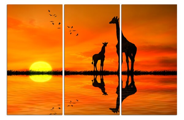 Slika na platnu - Silueta žirafe 1919B (150x100 cm)