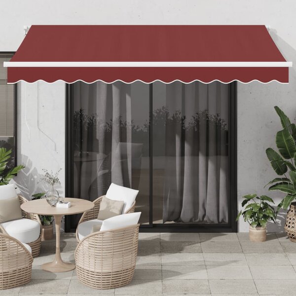 Tenda na ručno uvlačenje bordo 350 x 250 cm - Crvena / 3.5 x 2.5 m