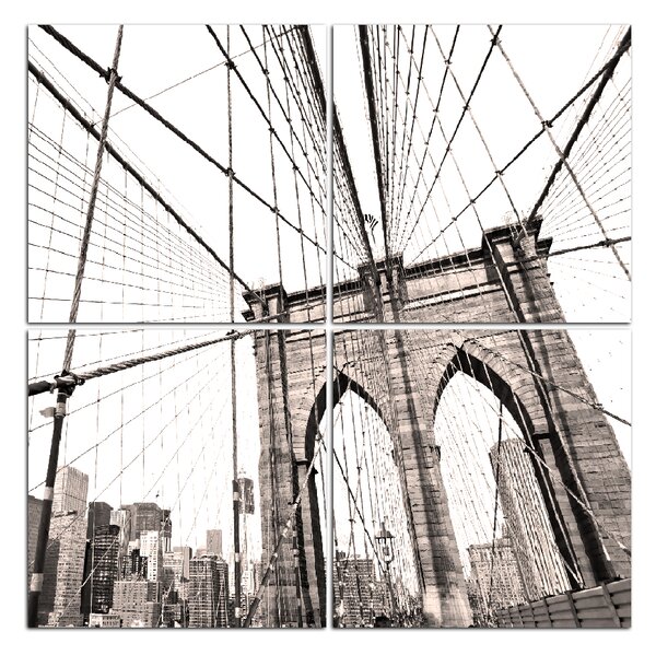 Slika na platnu - Manhattan Bridge - kvadrat 3925D (60x60 cm)