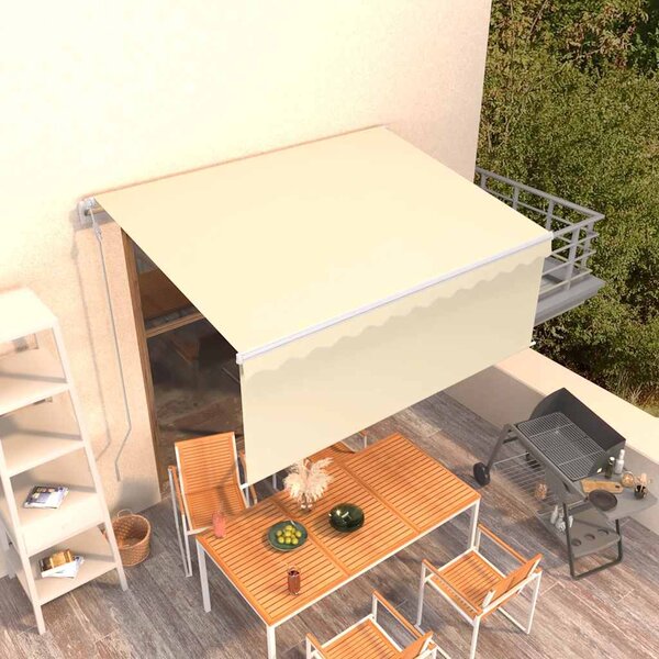 Automatska tenda na uvlačenje s roletom 3 x 2,5 m krem - Krema / 3 x 2.5 m