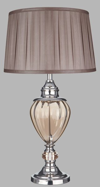 Stolna lampa Greyson s tekstilnim sjenilom u smeđoj boji