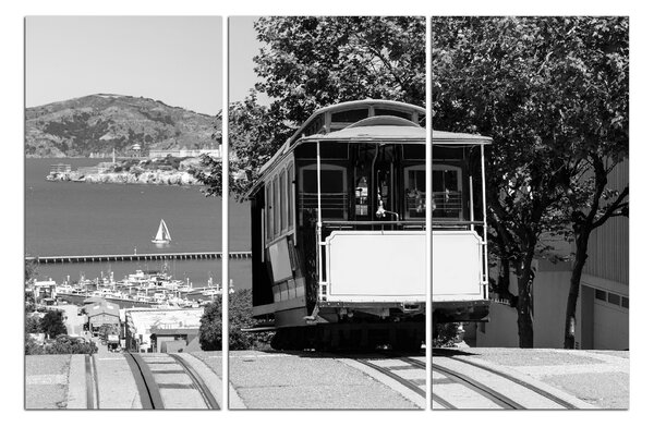 Slika na platnu - Uspinjača San Francisco 1924ČB (90x60 cm )