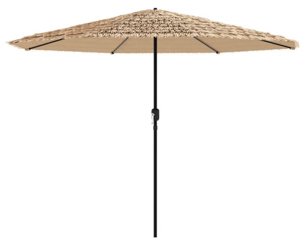 Vrtni suncobran s čeličnom šipkom smeđi 388x388x248 cm - Smeđa / 388 x 388 x 248 cm