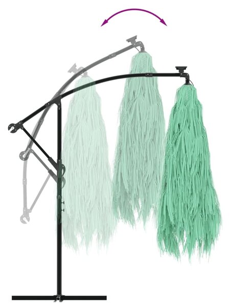 Vrtni suncobran s drvenim stupom zeleni 269x269x235 cm - Zelena / 269 x 269 x 235 cm