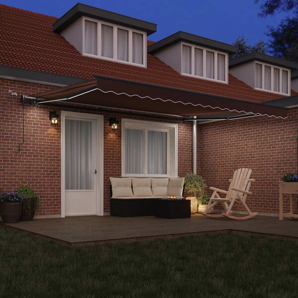 Tenda na automatsko uvlačenje s LED svjetlima bordo 450x300 cm - Bordo / 450 x 300 cm