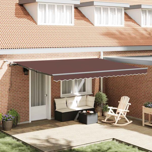 Tenda na automatsko uvlačenje s LED svjetlima bordo 450x300 cm - Bordo / 450 x 300 cm