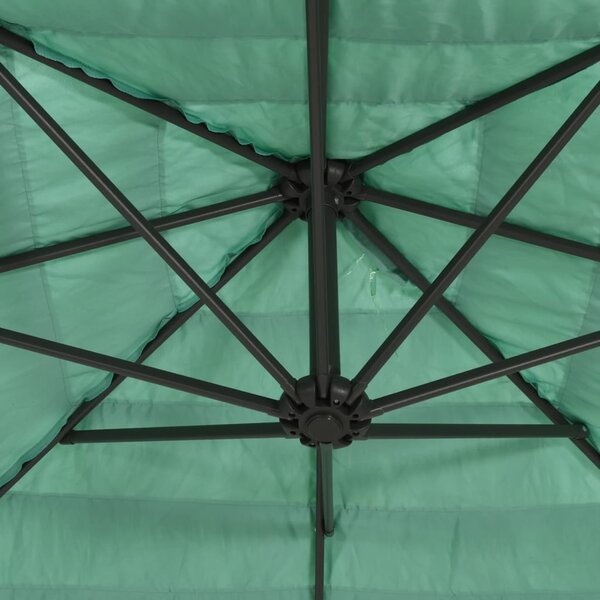 Vrtni suncobran s drvenim stupom zeleni 269x269x235 cm - Zelena / 269 x 269 x 235 cm
