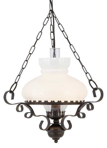 Searchlight Viseća svjetiljka Oil Lantern sa starinskim šarmom, prigušiva, Crno, Dnevni boravak/blagovaonica, Metal