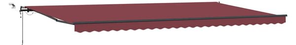 Tenda na automatsko uvlačenje s LED svjetlima bordo 600x3500 cm - Bordo / 600 x 300 cm