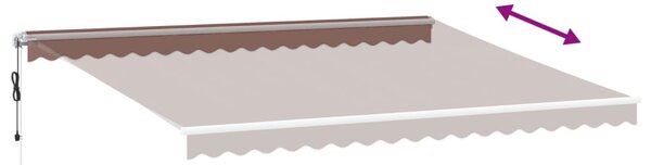 Tenda na automatsko uvlačenje smeđa 450 x 350 cm - Smeđa / 450 x 350 cm