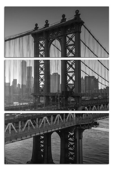 Slika na platnu - Zalazak sunca nad Manhattanom - pravokutnik 726ČB (90x60 cm )