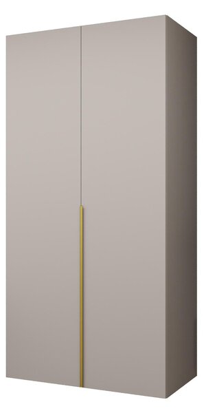 Ormar za garderobu 100 cm Alice 1 (kašmir + zlatna)