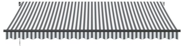 Tenda na ručno uvlačenje antracit i bijela 450 x 350 cm - Antracitno siva / 450 x 350 cm