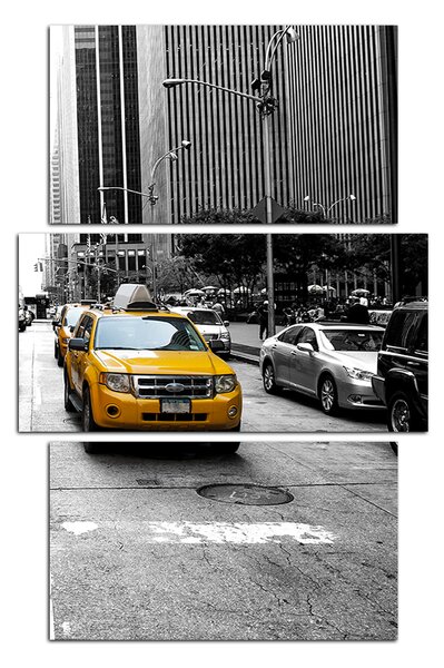 Slika na platnu - Taksi iz New Yorka - pravokutnik 7927ČC (90x60 cm)