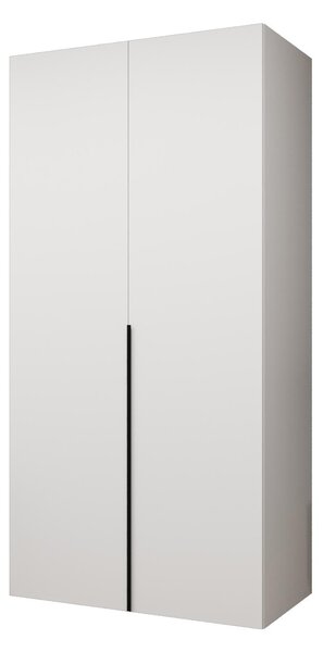 Ormar za garderobu 100 cm Alice 1 (bijela + crna)