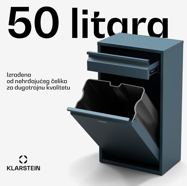 Klarstein Ordnungshüter Kuhinjska kanta za smeće 50 L s ladicom
