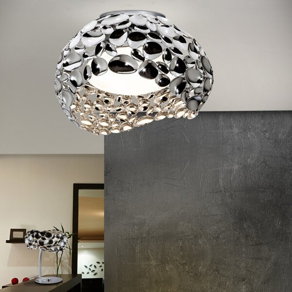 Schuller Valencia Narisa LED stropna svjetiljka, Ø 46 cm, krom, Metalik, Dnevni boravak/blagovaonica, Metal