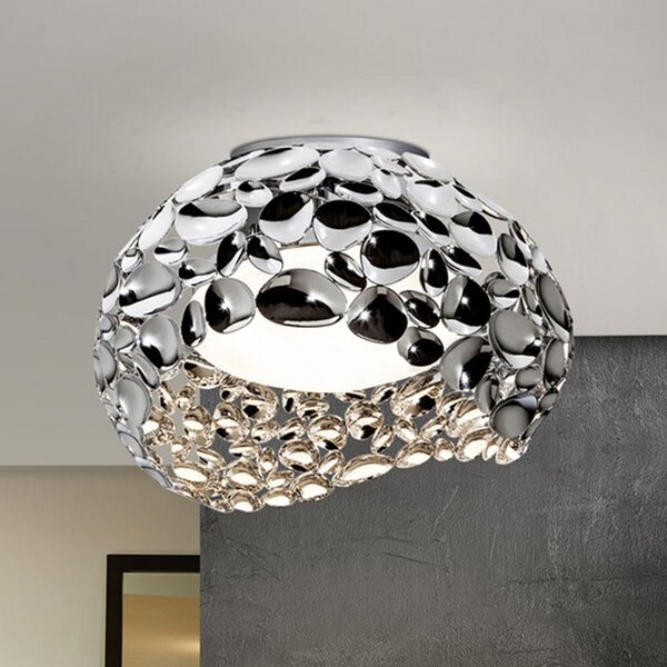 Schuller Valencia Narisa LED stropna svjetiljka, Ø 46 cm, krom, Metalik, Dnevni boravak/blagovaonica, Metal