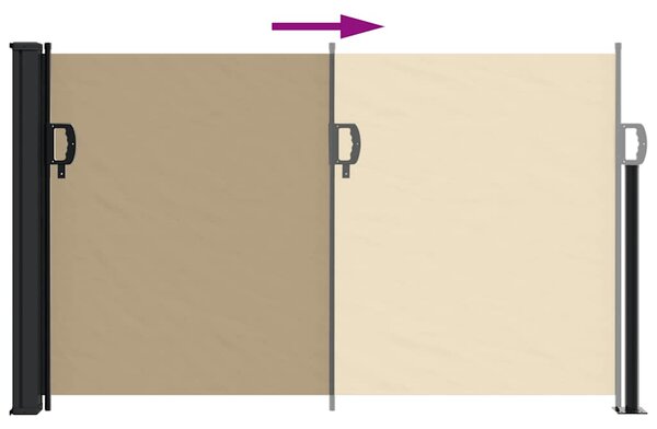 Uvlačiva bočna tenda bež 117 x 300 cm plava - Bež / 117 x 300 cm