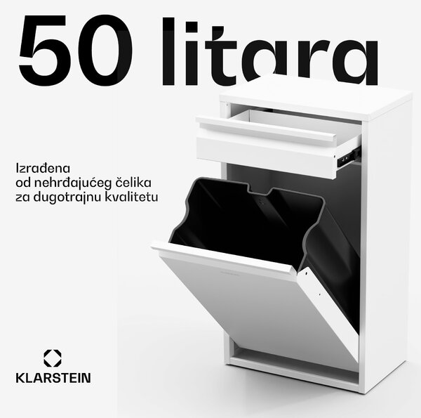 Klarstein Ordnungshüter Kuhinjska kanta za smeće 50 L s ladicom