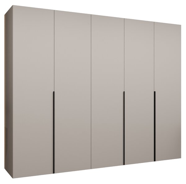 Ormar za garderobu 250 cm Alice 1 (kašmir + crna)