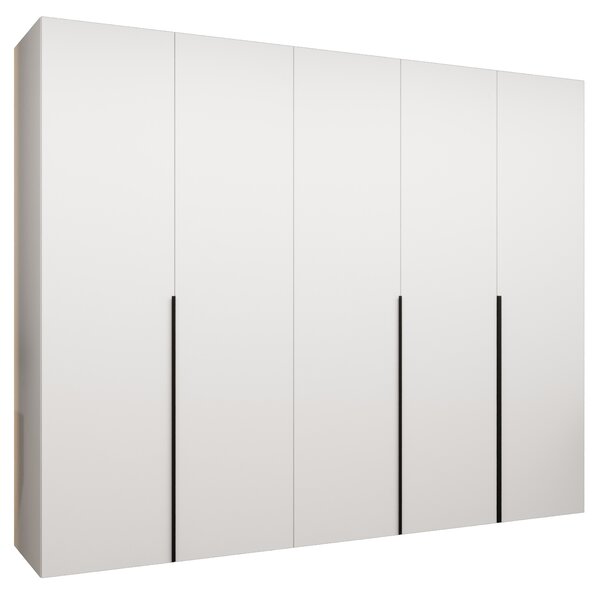 Ormar za garderobu 250 cm Alice 1 (bijela + crna)