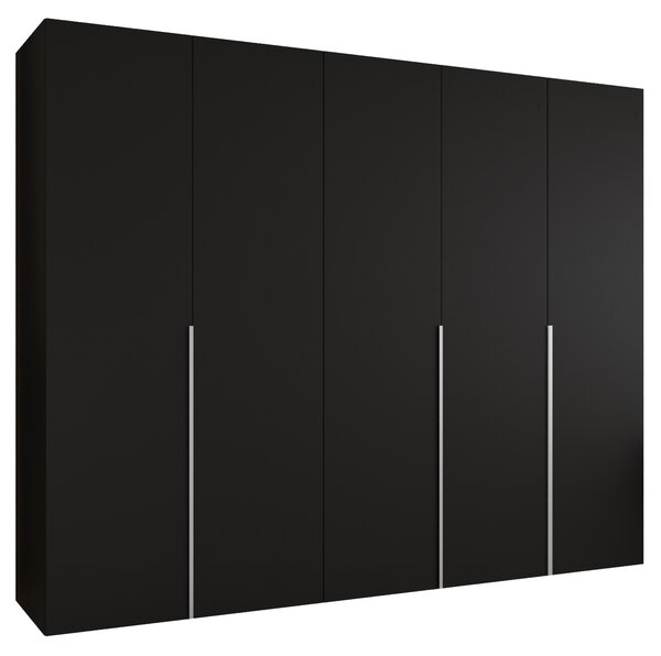 Ormar za garderobu 250 cm Alice 1 (crna + kašmir)