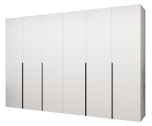 Ormar za garderobu 300 cm Alice 1 (bijela + crna)