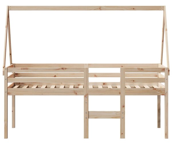 Visoki krevet s krovom 75 x 190 cm od masivne borovine - Smeđa / 75 x 190 cm