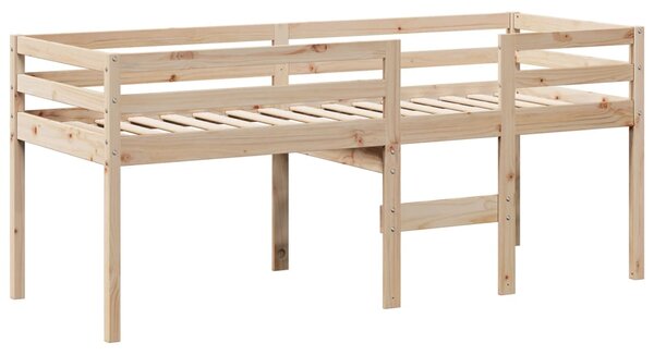 Visoki krevet s krovom 75 x 190 cm od masivne borovine - Smeđa / 75 x 190 cm