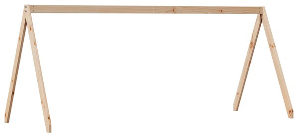 Visoki krevet s krovom 75 x 190 cm od masivne borovine - Smeđa / 75 x 190 cm