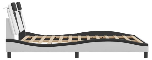 Okvir kreveta Viana s LED-om bez madracabijelo-crni 140 x 200 cm - Bijela / 140 x 200 cm